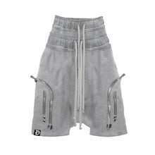 Load image into Gallery viewer, Demik - Grey zip plus shorts
