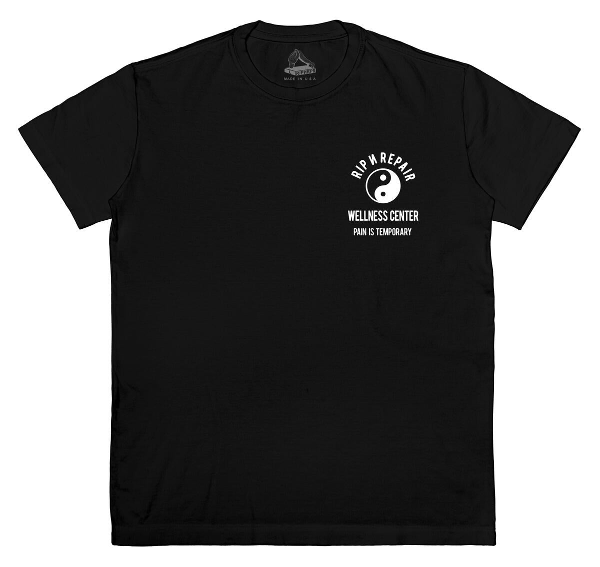 Rip n Repair ; wellness center tee , blk