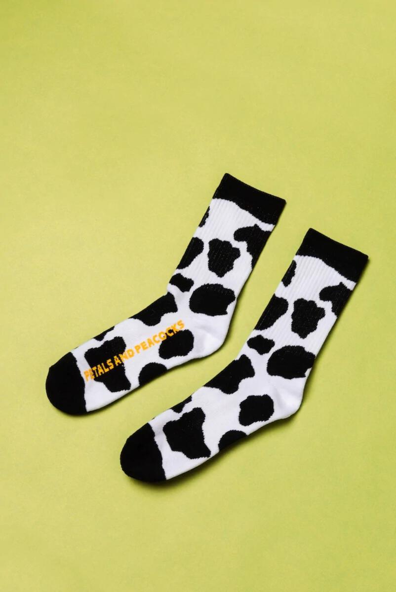 Petals and Peacocks ; Moo'd socks