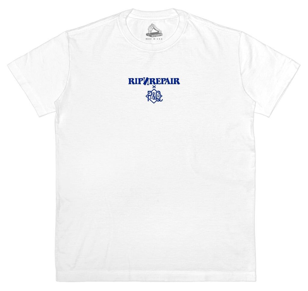 Rip n Repair x Ps & Qs ; Du ma tee, wht
