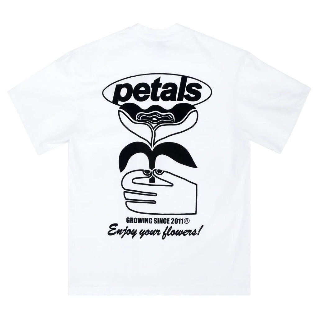 Petals and Peacocks ; Birthday tee, wht