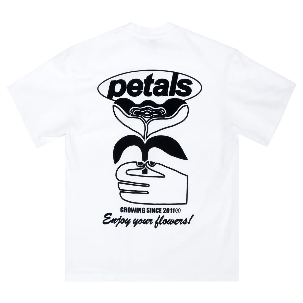 Petals and Peacocks ; Birthday tee, wht