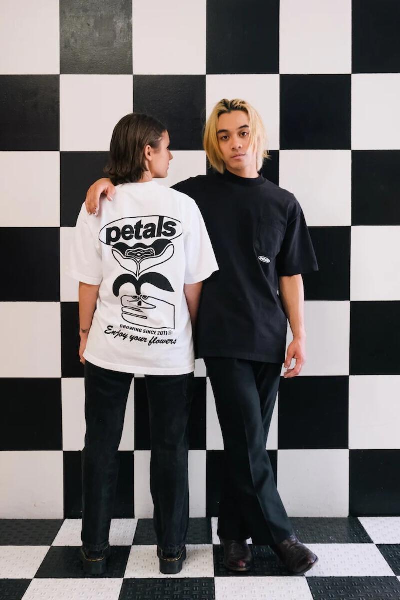 Petals and Peacocks ; Birthday tee, wht