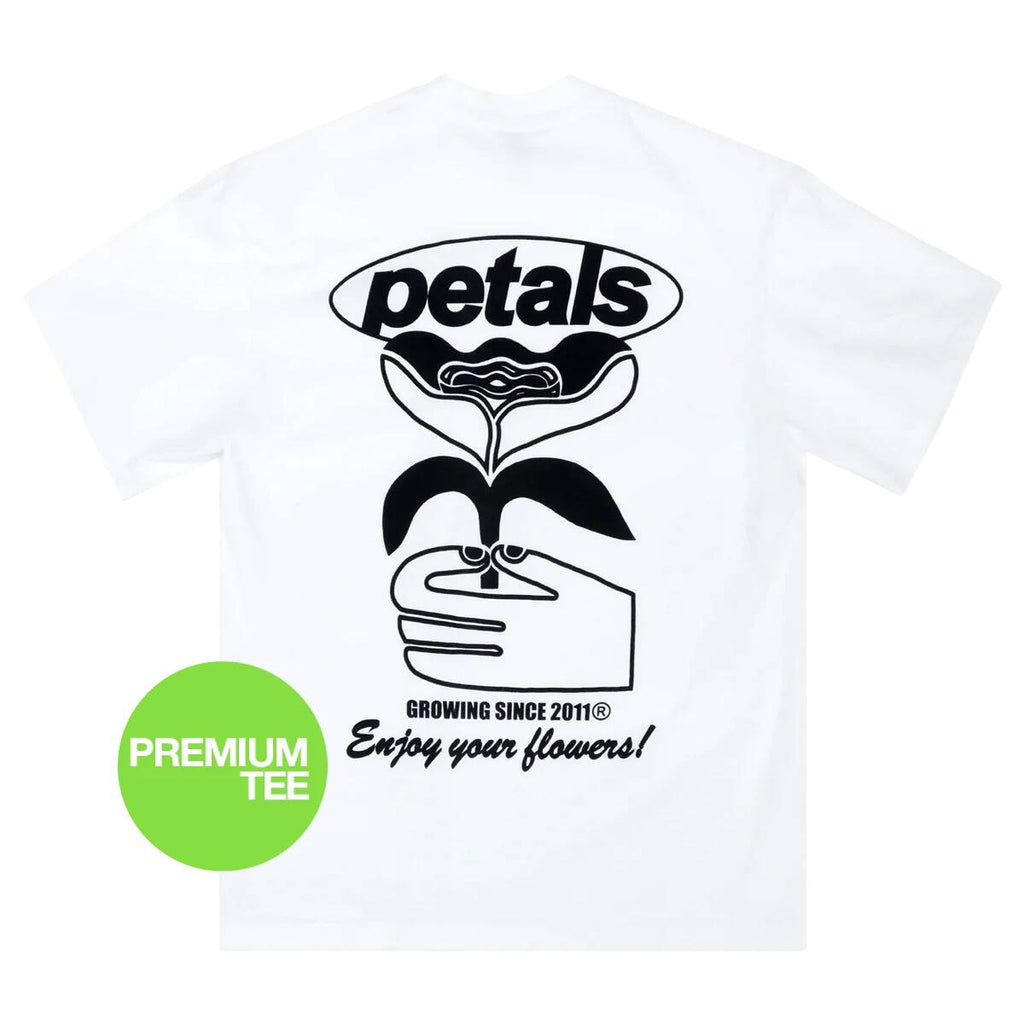 Petals and Peacocks ; Birthday tee, wht