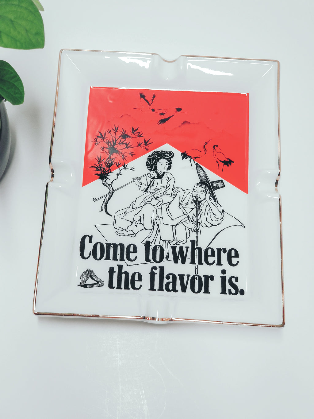 Rip n Repair ; Flavor Country 2x ceramic ashtray