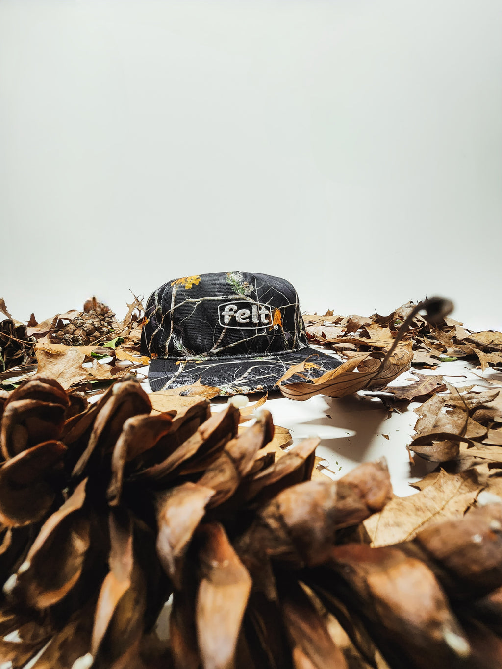 Felt ; work wear cap , woodland camo