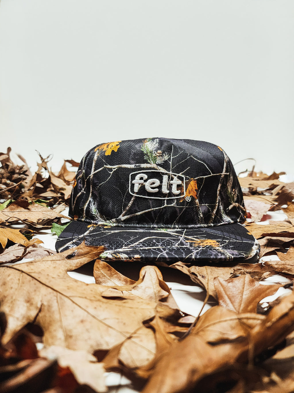 Felt ; work wear cap , woodland camo
