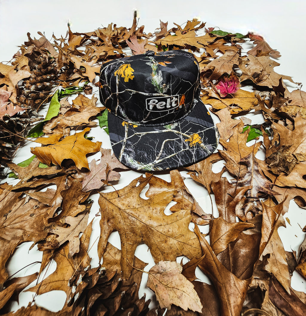 Felt ; work wear cap , woodland camo