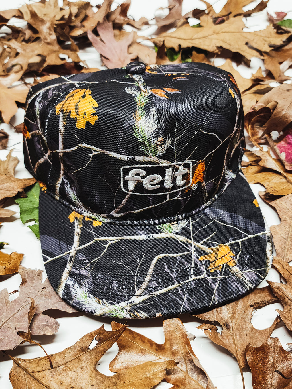 Felt ; work wear cap , woodland camo