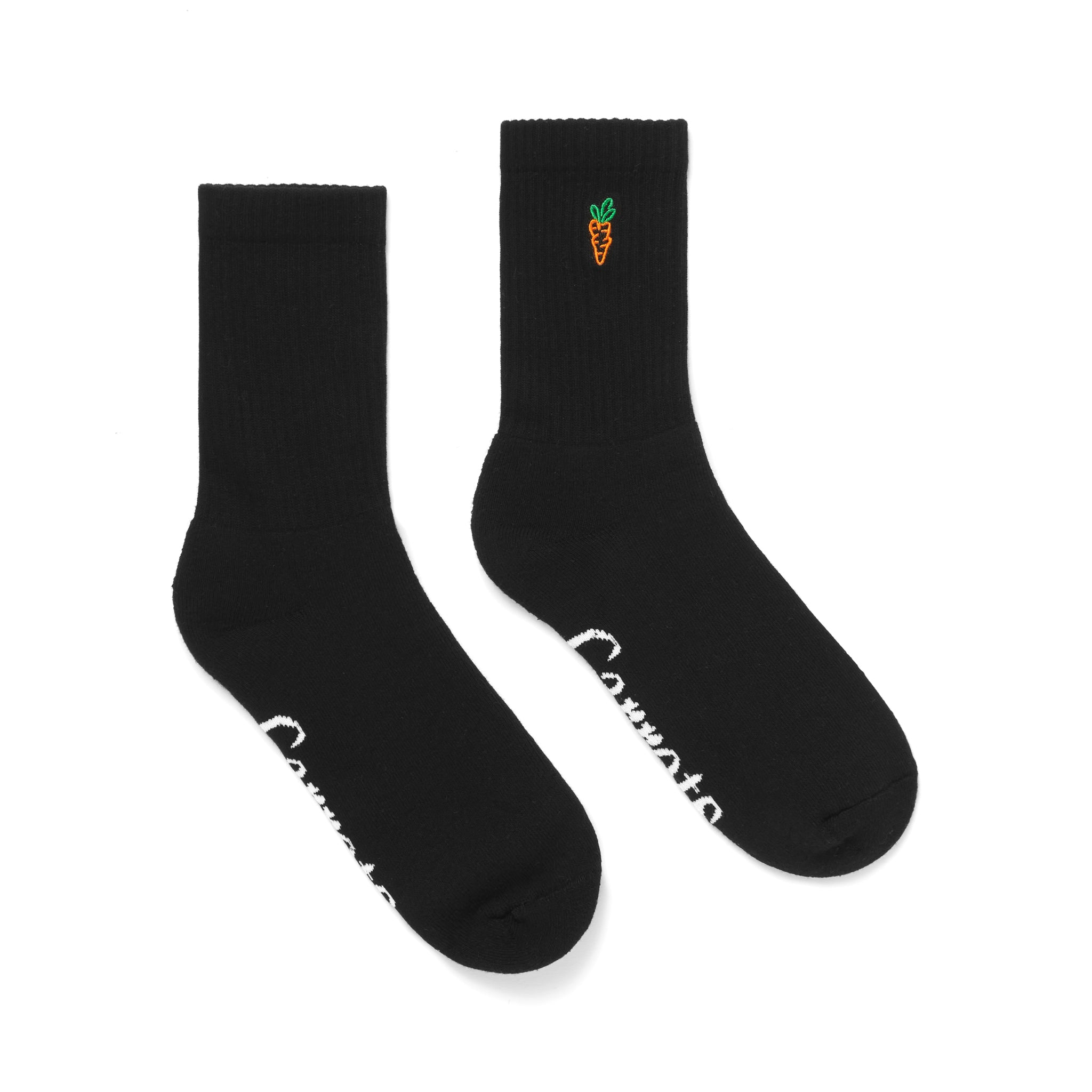 Carrots ; signerture carrot crew socks , blk