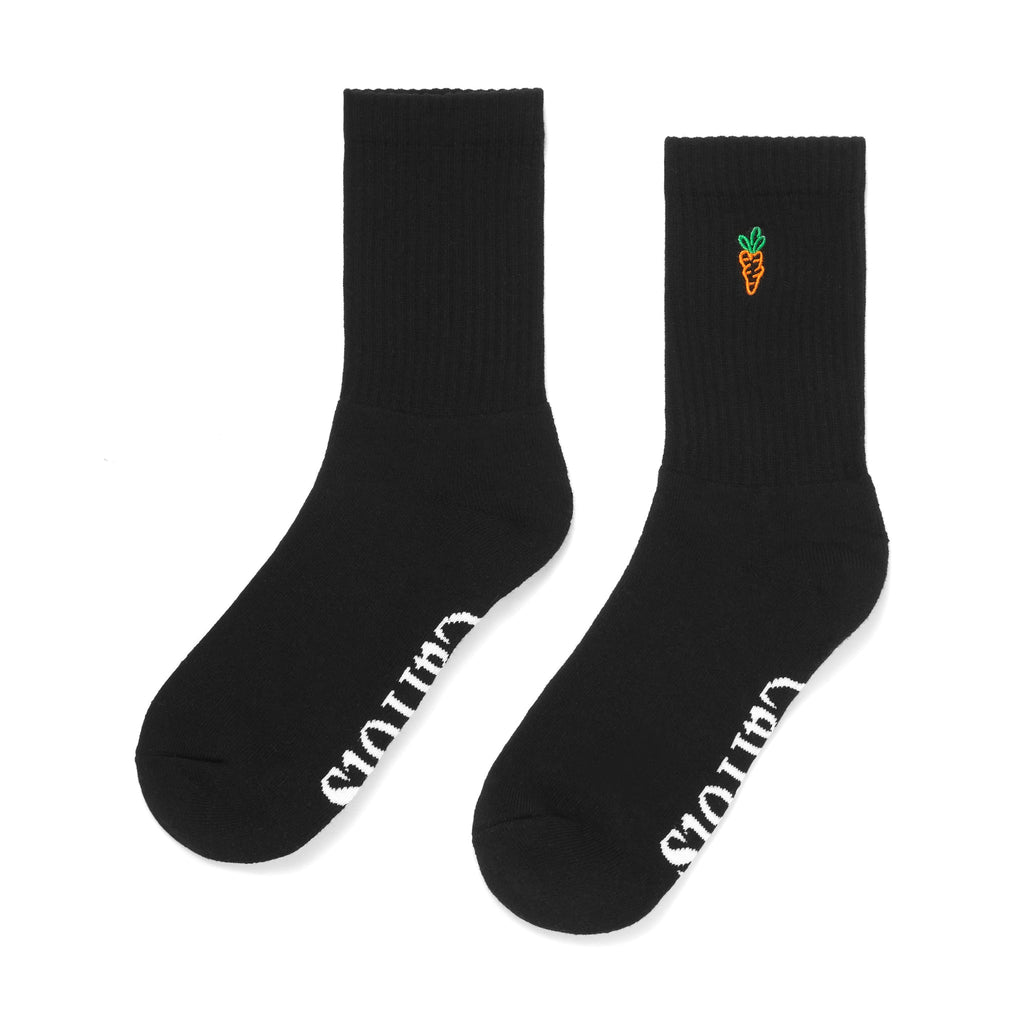 Carrots ; signerture carrot crew socks , blk