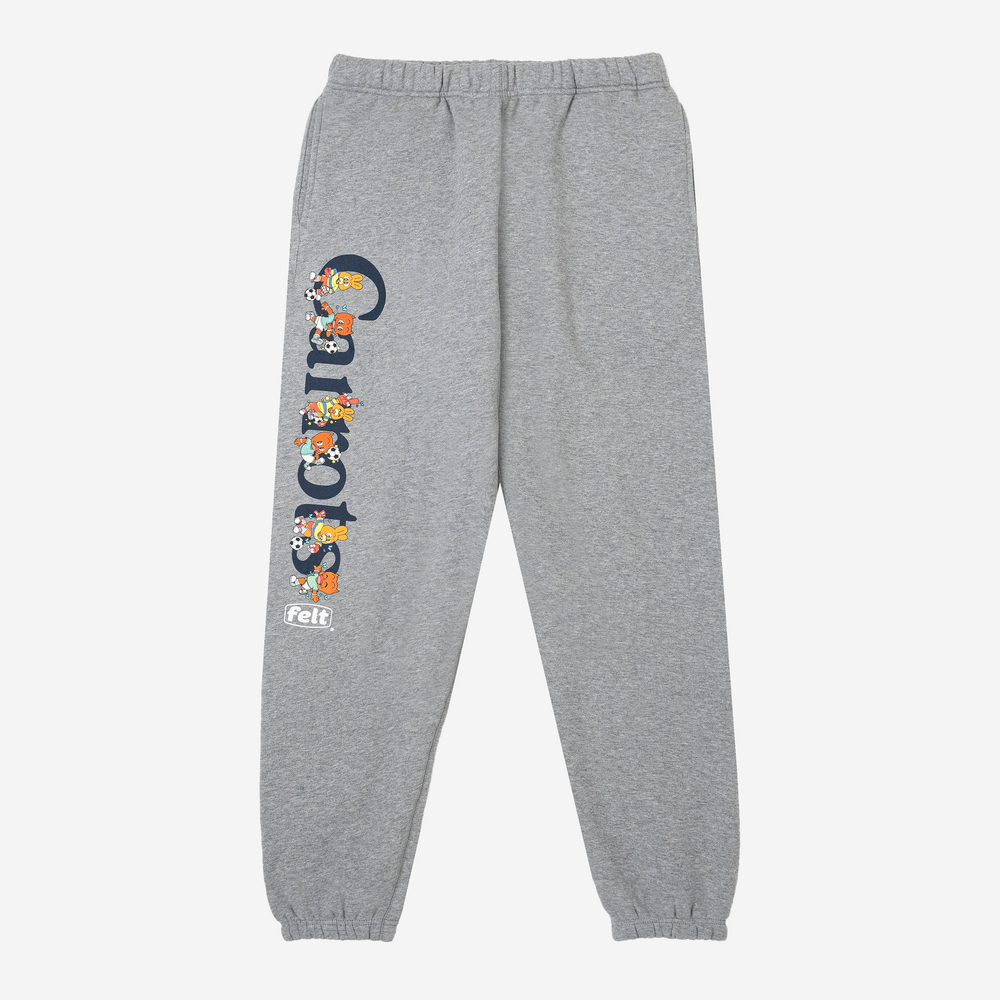 Felt x Carrots ; Wordmark sweatpants , grey