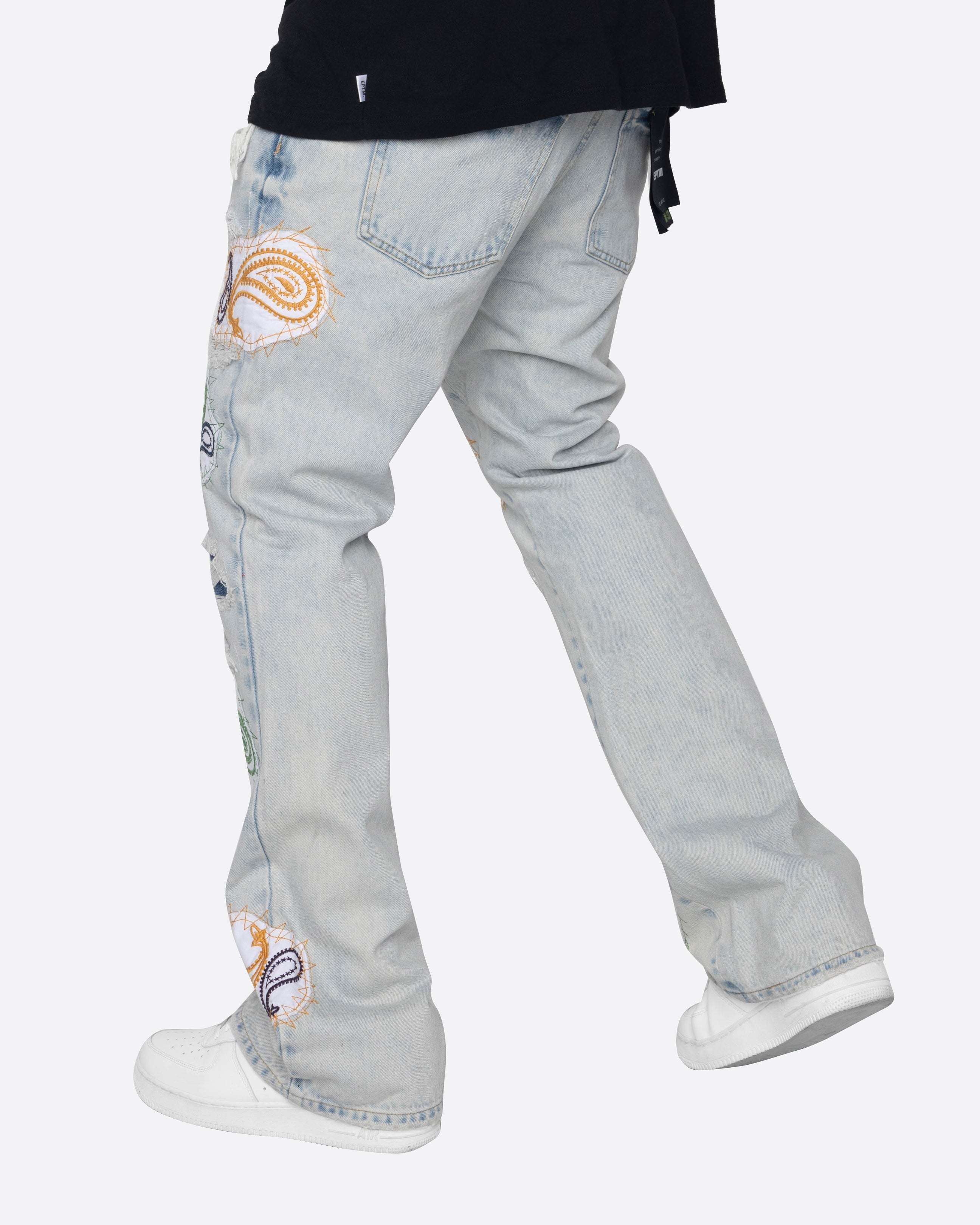 Eptm ; Punk paisley Patchwork denim