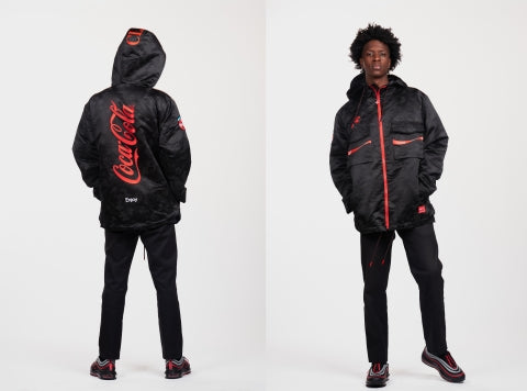 Lrg ; Coca-cola panda windbreaker jacket