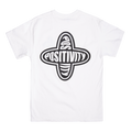Petals and Peacocks ; Positivity Tee in White