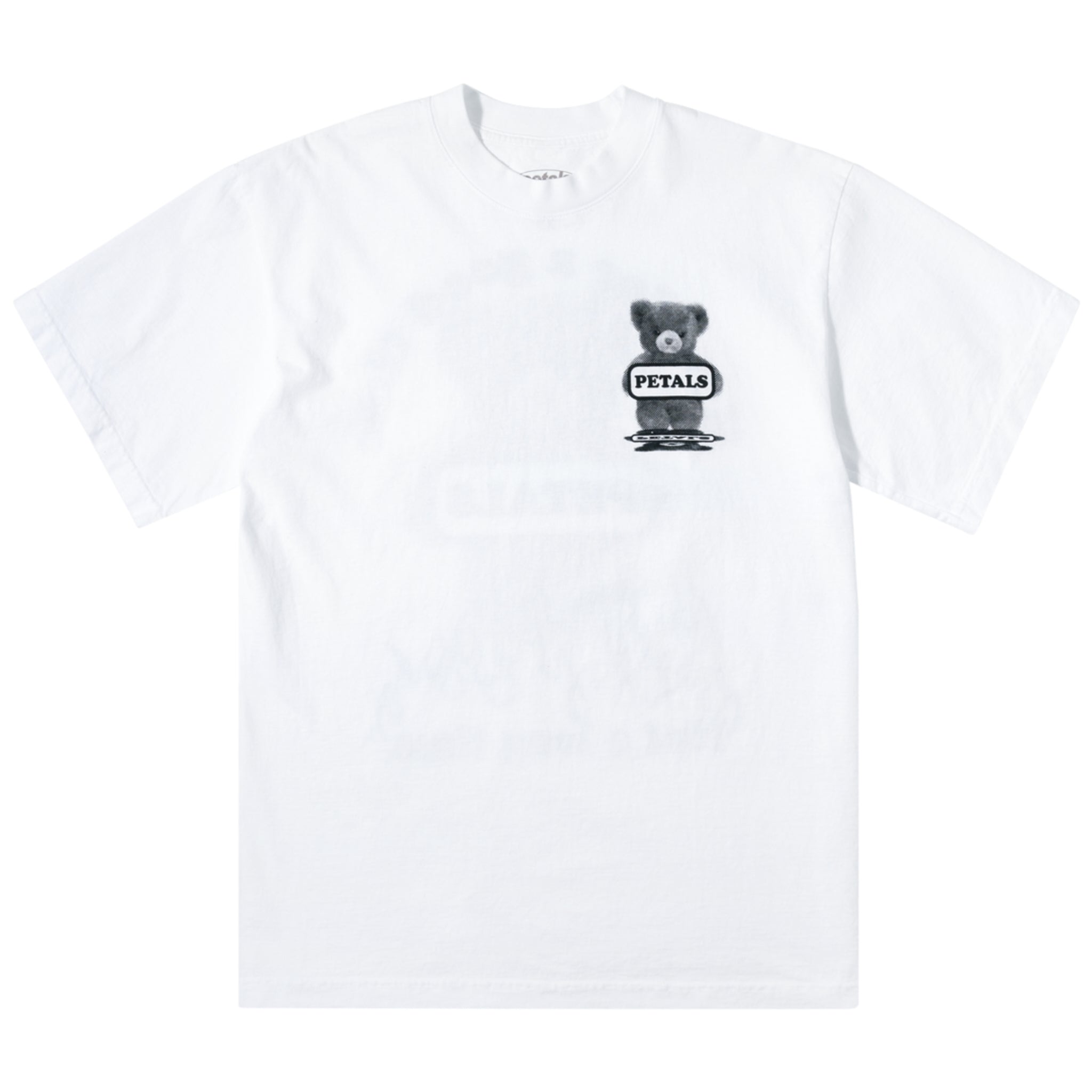 Petals and Peacocks ; Bear with me tshirt , wht