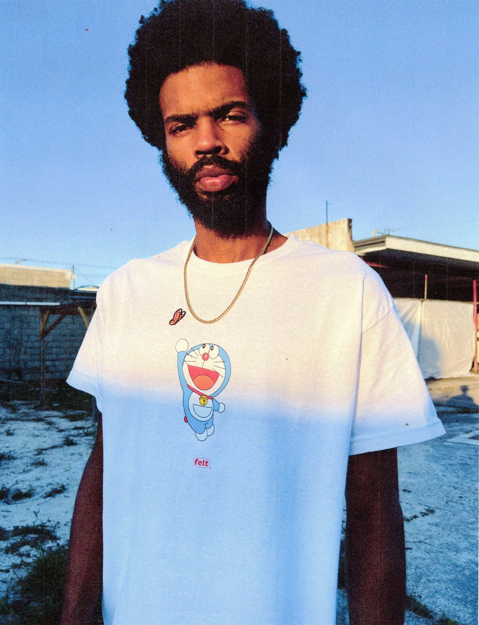 Felt x Doraemon ; Bitterfly tee , wht
