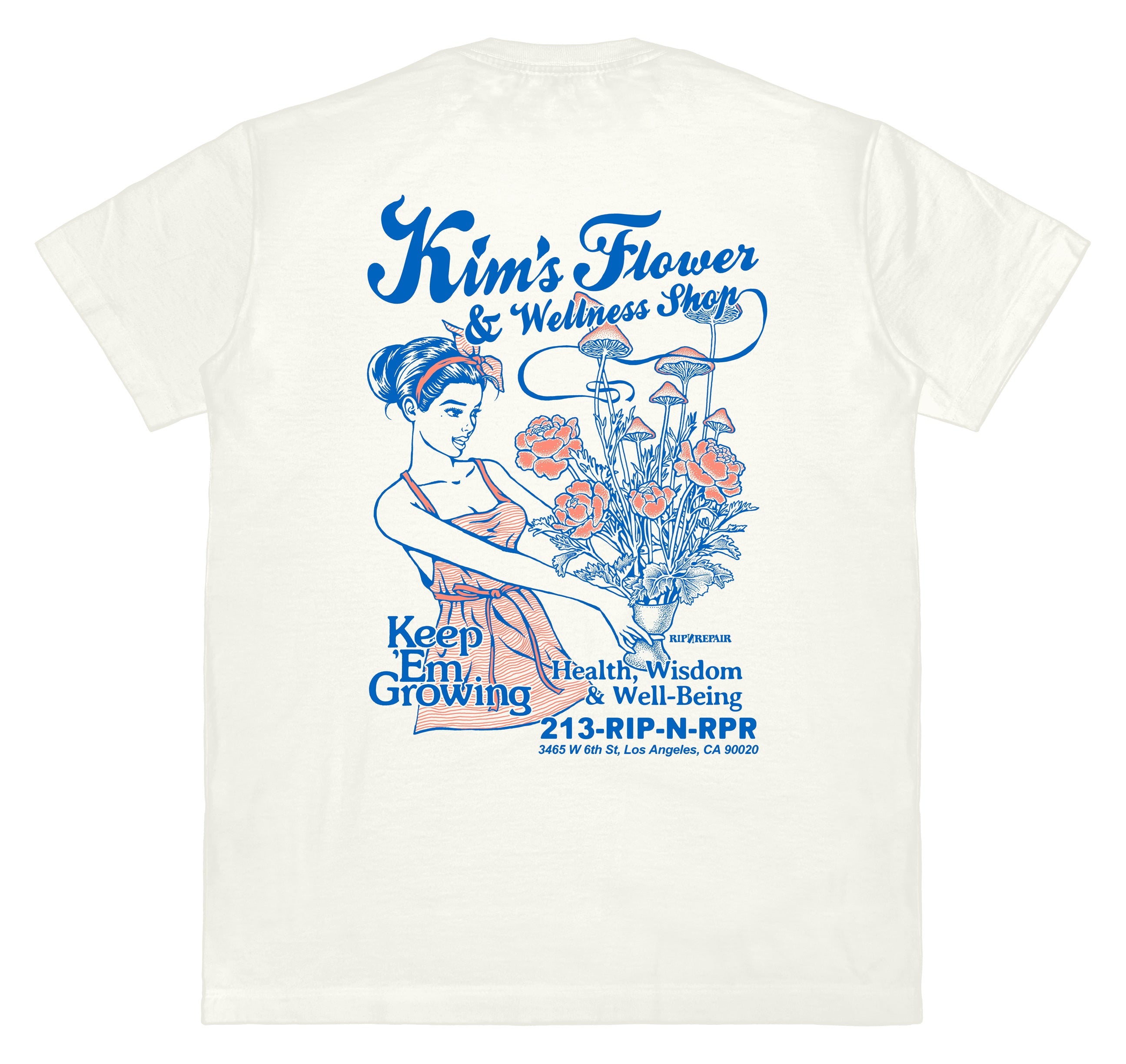 Rip n Repair ; Kim's grow tee, wht