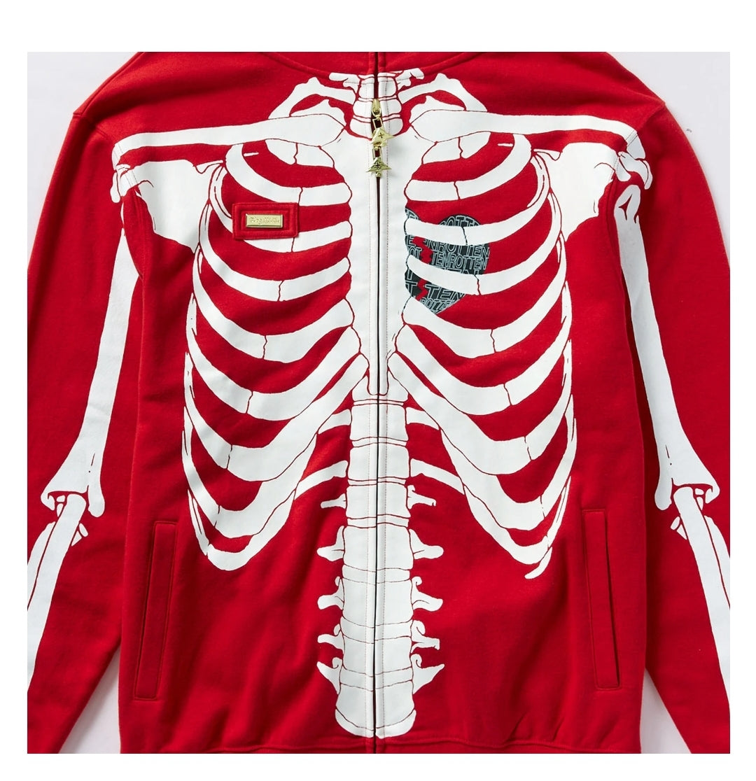 Lrg x Dead serious red full zip hoodie