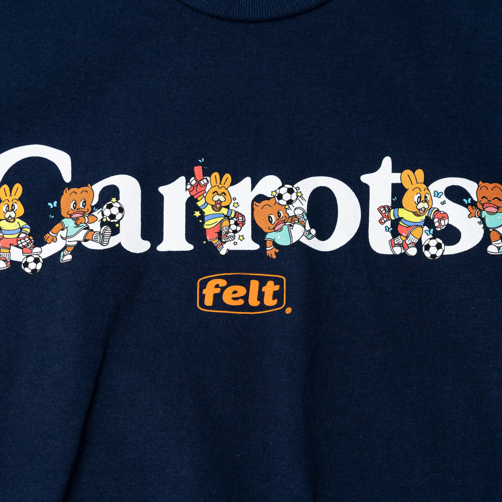 Felt x Carrots ; Wordmark tee , navy
