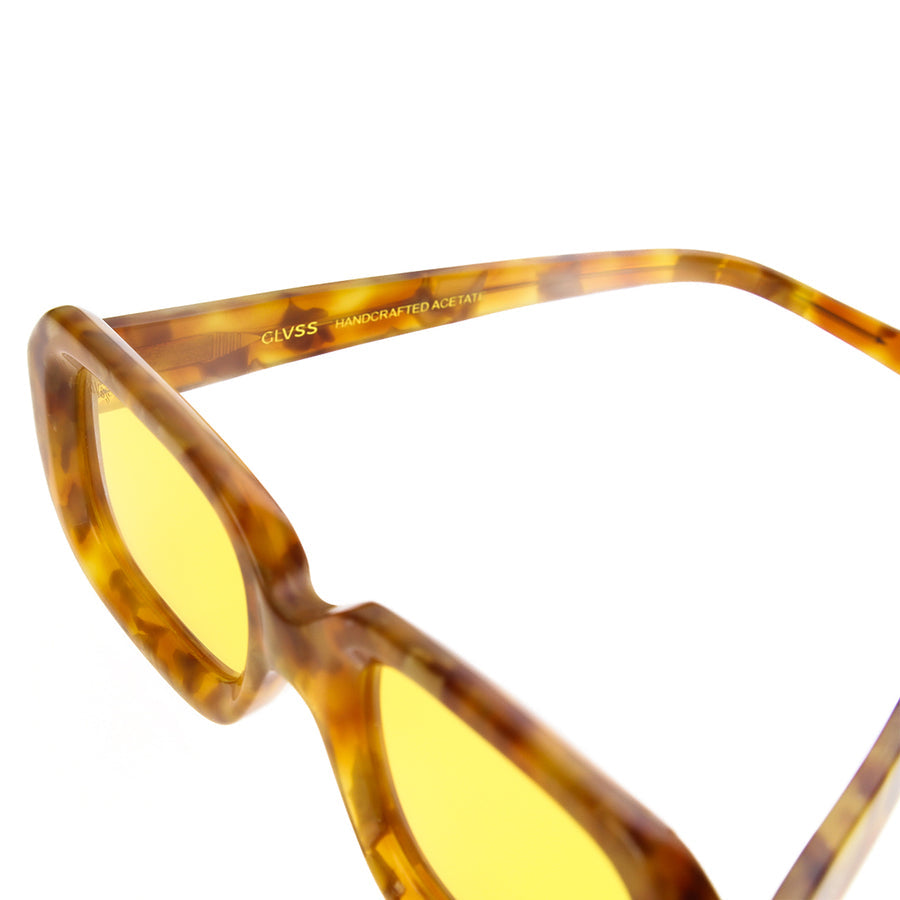 Glvss Eyewear Brand ; crush Havana yellow