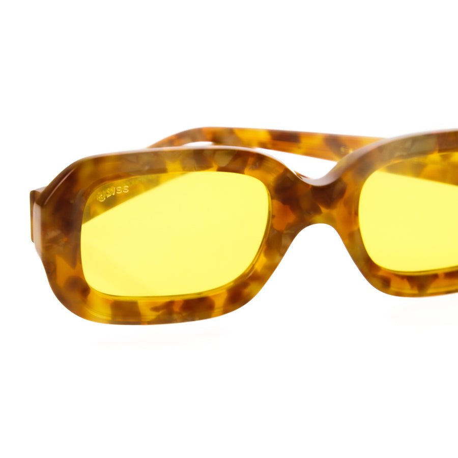Glvss Eyewear Brand ; crush Havana yellow