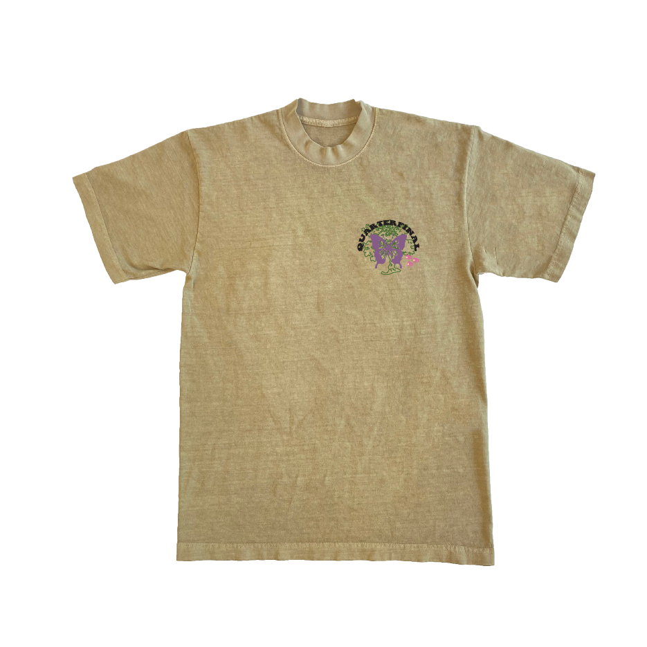 QTFL ; Butterfly Committee tshirt , mushroom