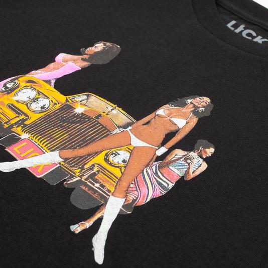 Lick Nyc ; Golden Rolls tshirt , blk